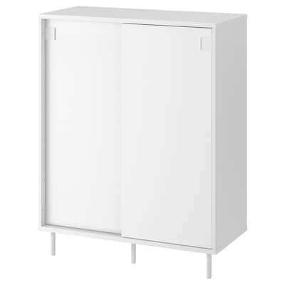 MACKAPÄR Shoe/storage cabinet, white, 31 1/2x13 3/4x40 1/8 "