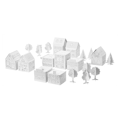 MÅLA 10-pc cardboard town template set