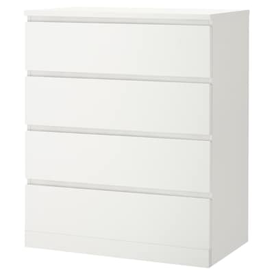 MALM 4-drawer chest, white, 31 1/2x39 3/8 "