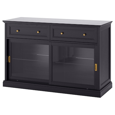 MALSJÖ Sideboard, black stained, 57 1/8x36 1/4 "