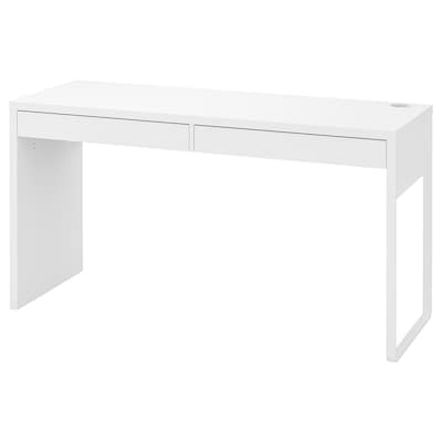 MICKE Desk, white, 55 7/8x19 5/8 "