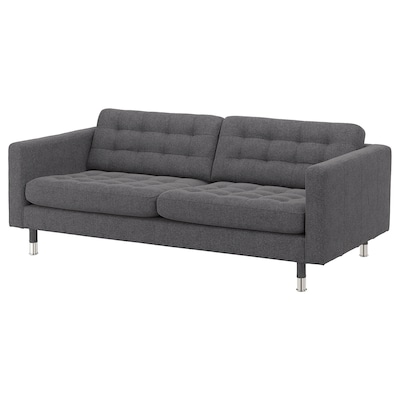 MORABO Sofa, Gunnared dark gray/metal