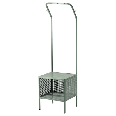 NIKKEBY Clothes rack, gray-green, 15 3/4x55 7/8 "