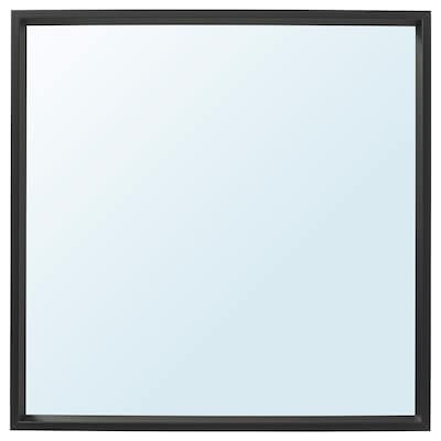 NISSEDAL Mirror, black, 25 5/8x25 5/8 "