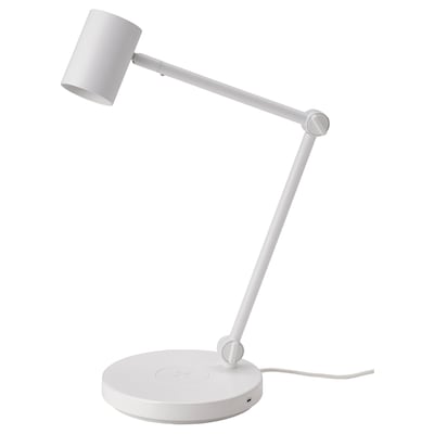 NYMÅNE Work lamp w/charging+LED bulb, white