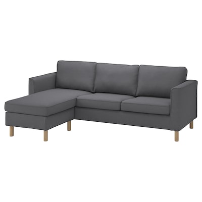 PÄRUP Sofa with chaise, Vissle gray