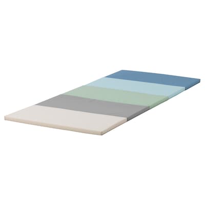 PLUFSIG Folding gym mat, blue, 30 3/4x72 7/8 "