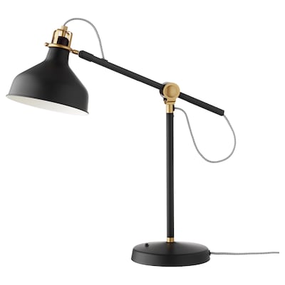 RANARP Work lamp with LED bulb, black