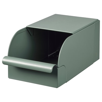 REJSA Box, gray-green/metal, 3 ½x6 ¾x3 "