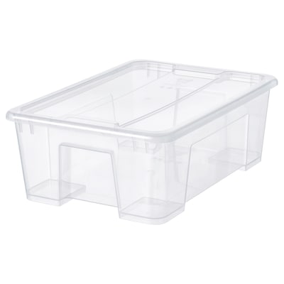 SAMLA Box with lid, clear, 15 ¼x11x5 ½ "/3 gallon