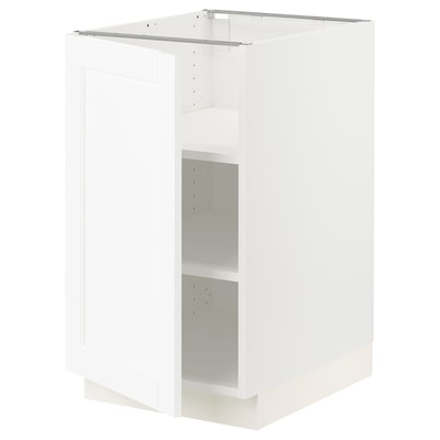 SEKTION Base cabinet with shelves, white Enköping/white wood effect, 18x24x30 "