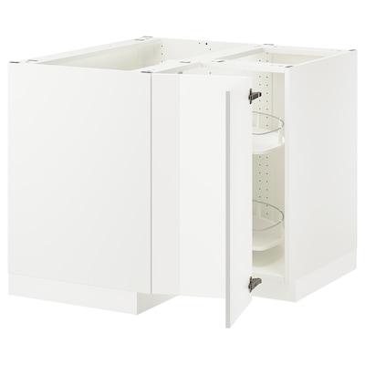 SEKTION Corner base cabinet with carousel, white/Axstad matt white, 38x24x30 "