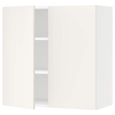 SEKTION Wall cabinet with 2 doors, white/Veddinge white, 30x15x30 "