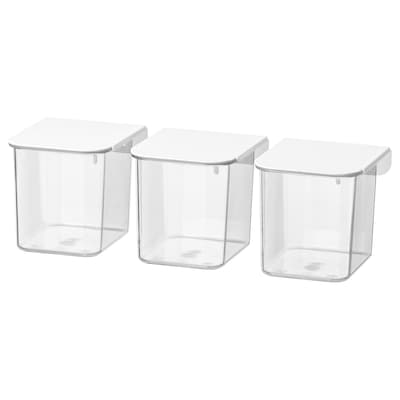 SKÅDIS Container with lid, white