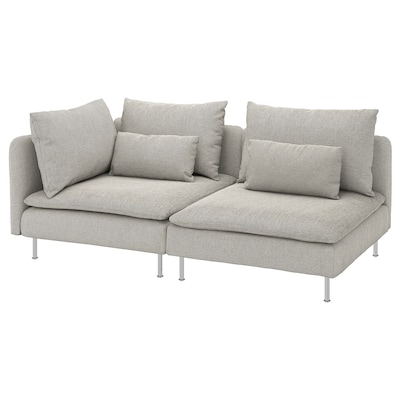 SÖDERHAMN Sofa, with open end/Viarp beige/brown