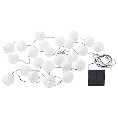 SOLARVET LED string light with 24 lights, outdoor solar-powered/ball white