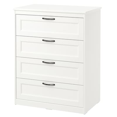 SONGESAND 4-drawer chest, white, 32 1/4x41 "