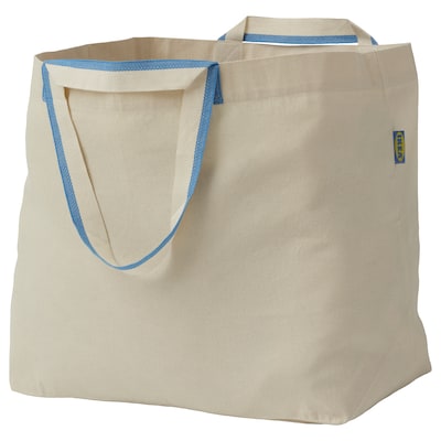 SPIKRAK Shopping bag, cotton/natural, 13 gallon