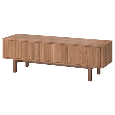 STOCKHOLM TV unit, walnut veneer, 63x15 3/4x19 5/8 "