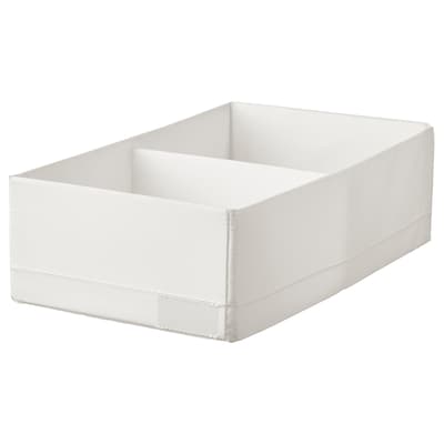 STUK Box with compartments, white, 7 ¾x13 ½x4 "