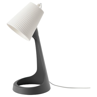 SVALLET Work lamp with LED bulb, dark gray/white