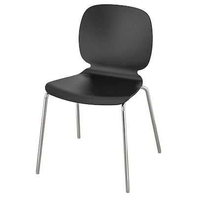 SVENBERTIL Chair, black/Broringe chrome plated