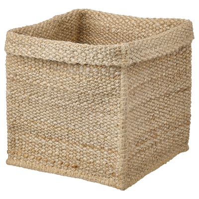 TJILLEVIPS Basket, jute, 11 ¾x11 ¾x13 ¾ "