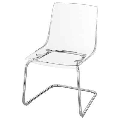 TOBIAS Chair, clear/chrome plated