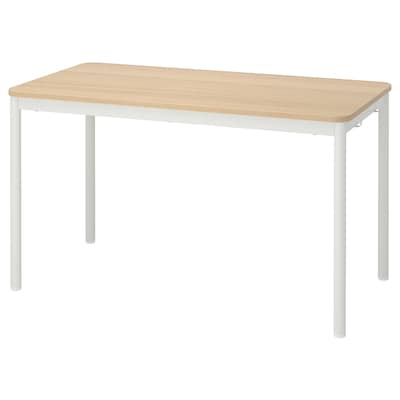 TOMMARYD Table, white stained oak veneer/white, 51 1/8x27 1/2 "
