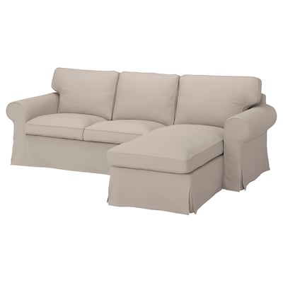 UPPLAND Sofa with chaise, Totebo light beige