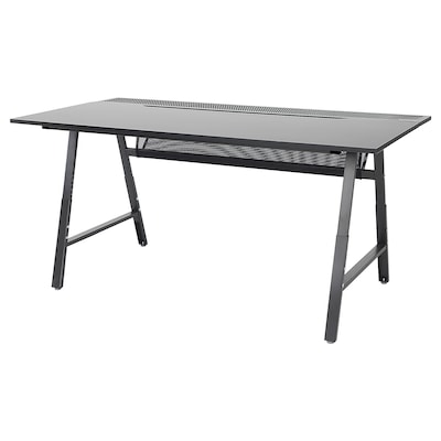 UTESPELARE Gaming desk, black, 63x31 1/2 "