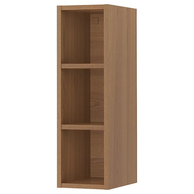 VADHOLMA Open storage, brown/stained ash, 9x14 3/8x30 "