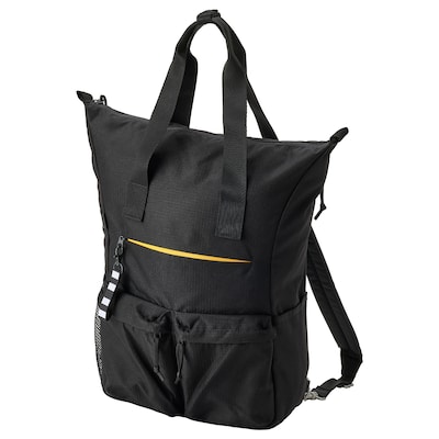 VÄRLDENS Backpack, black, 12 ¼x6x19 ¼ "/7 gallon