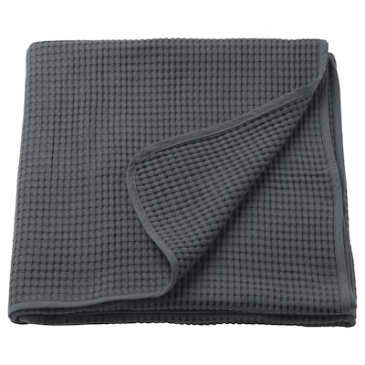 VÅRELD Bedspread, dark gray, 91x98 "